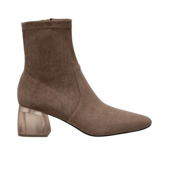 Silent D NEW Anthropologie Maretolp Heeled Ankle Boots Suede Look US 8 / EU 39 - Picture 1 of 14